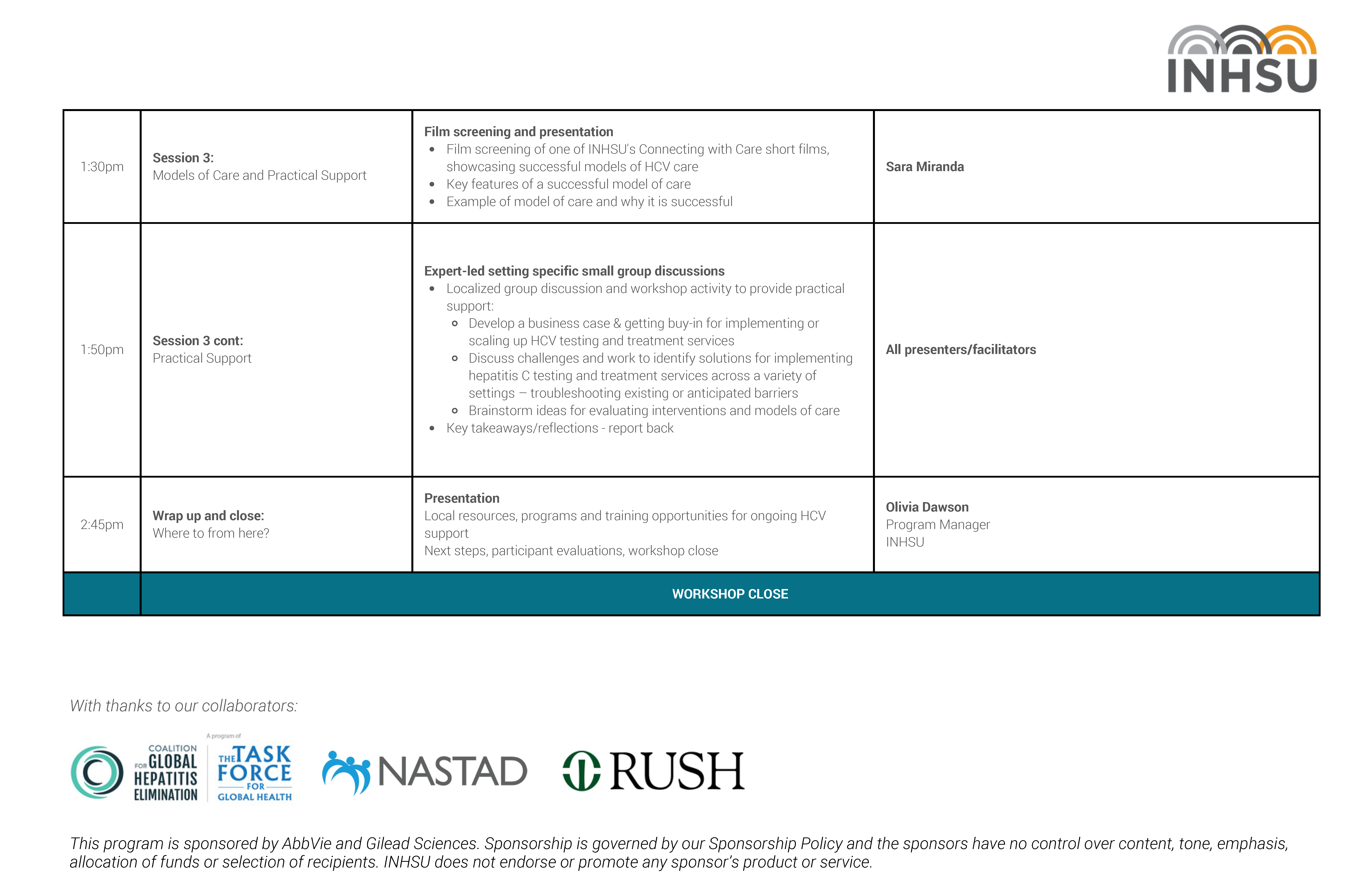 Chicago Agenda page 2 Chicago Agenda page 2
