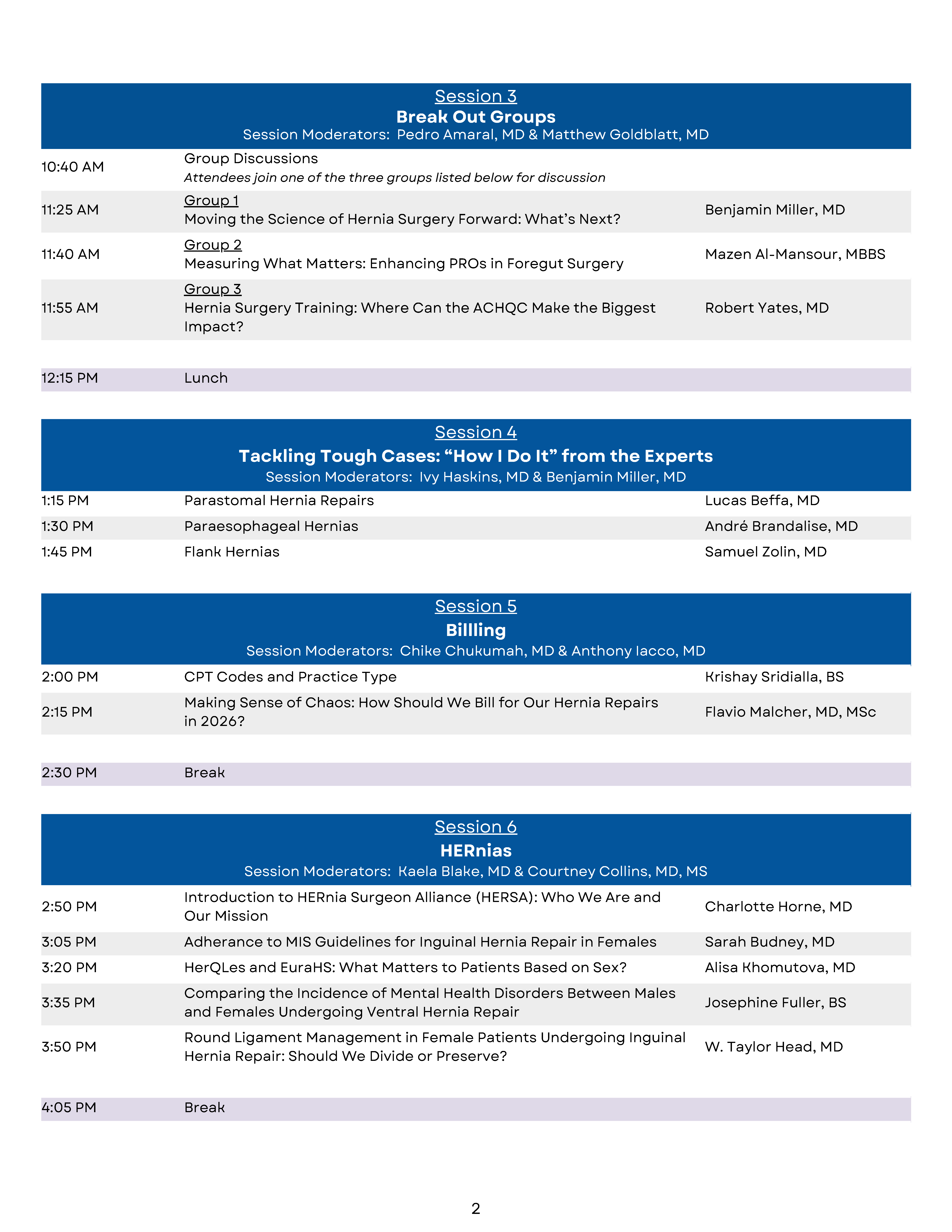 2026 QI Summit Program Page 2