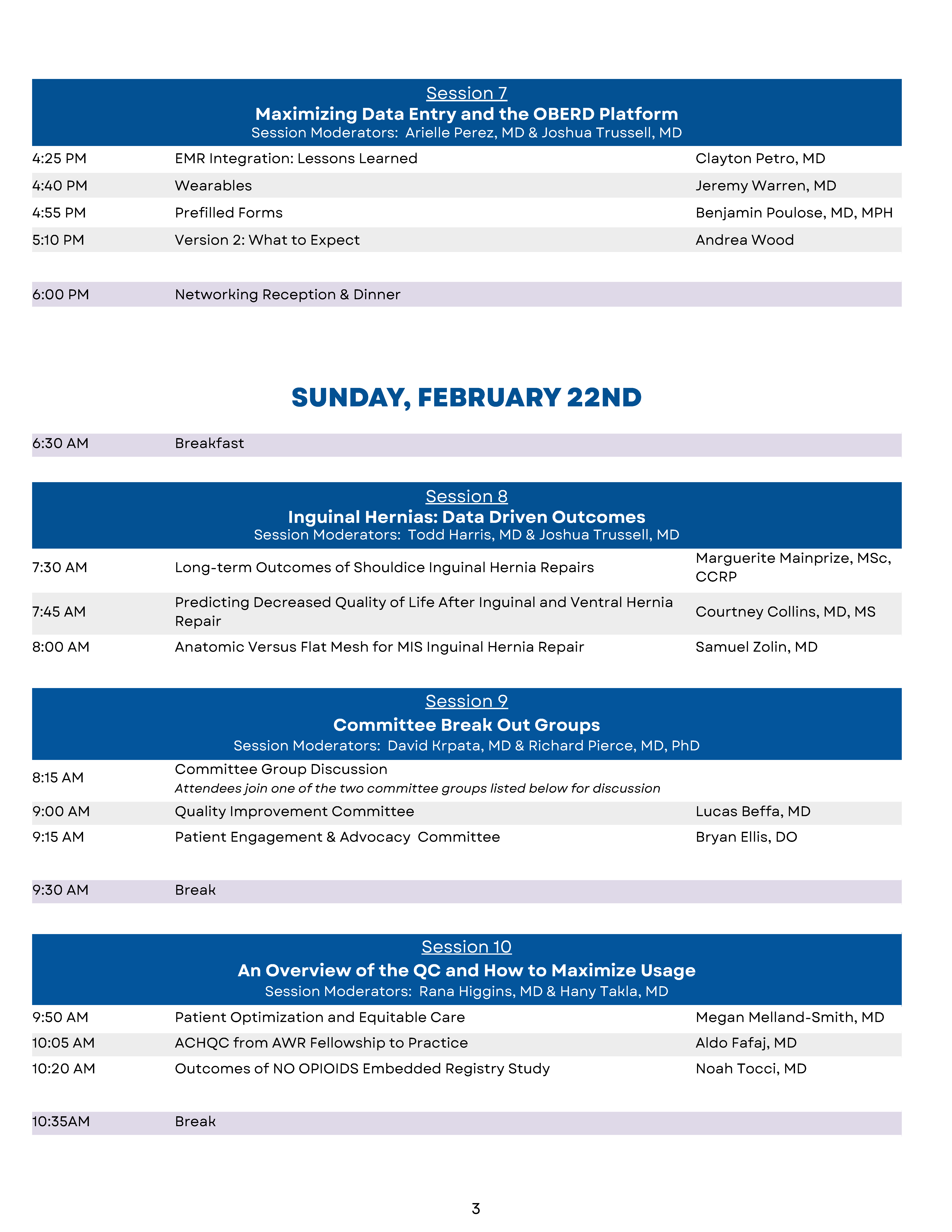 2026 QI Summit Program Page 3